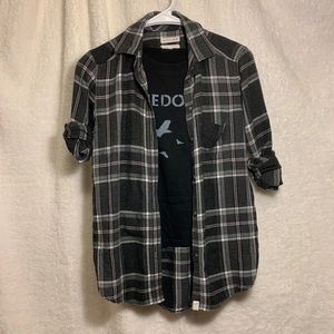 AE Boyfriend Fit Plaid shirt